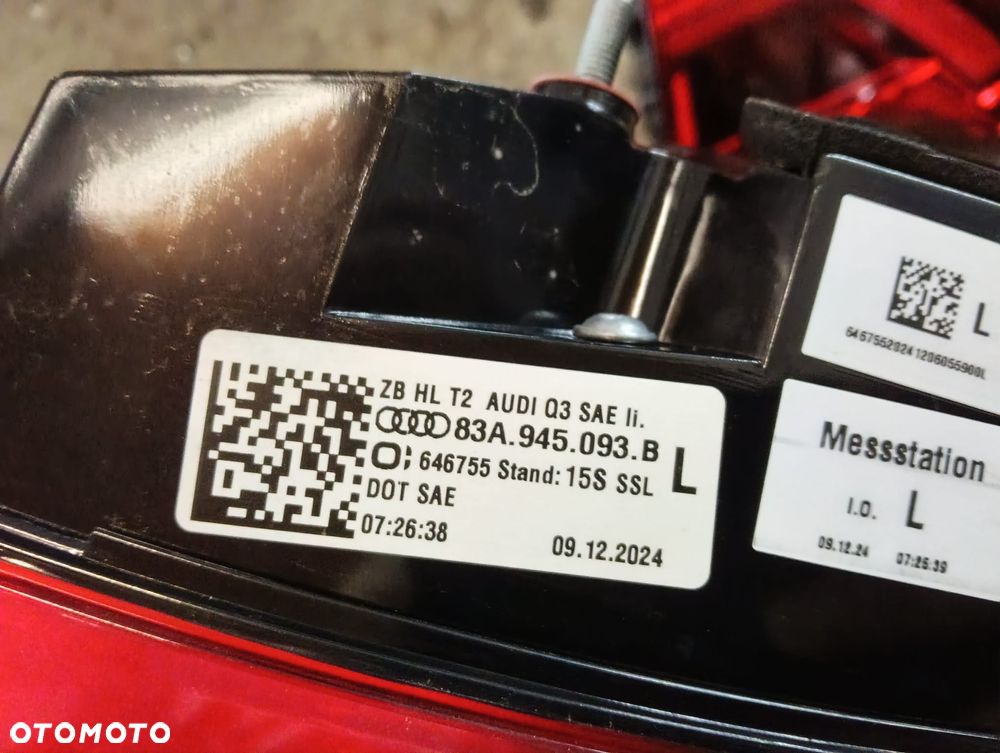 83A945091A 092A 093B 094B lampy tyl LED Matrix USA Audi Q3 SUV 83A czesci - 5