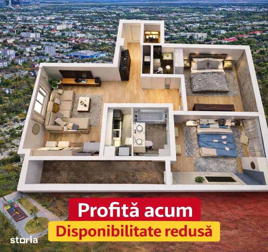 Apartament 3 camere, INTABULAT, Manta Rosie Residence, PRET PROMO — fotografia 1
