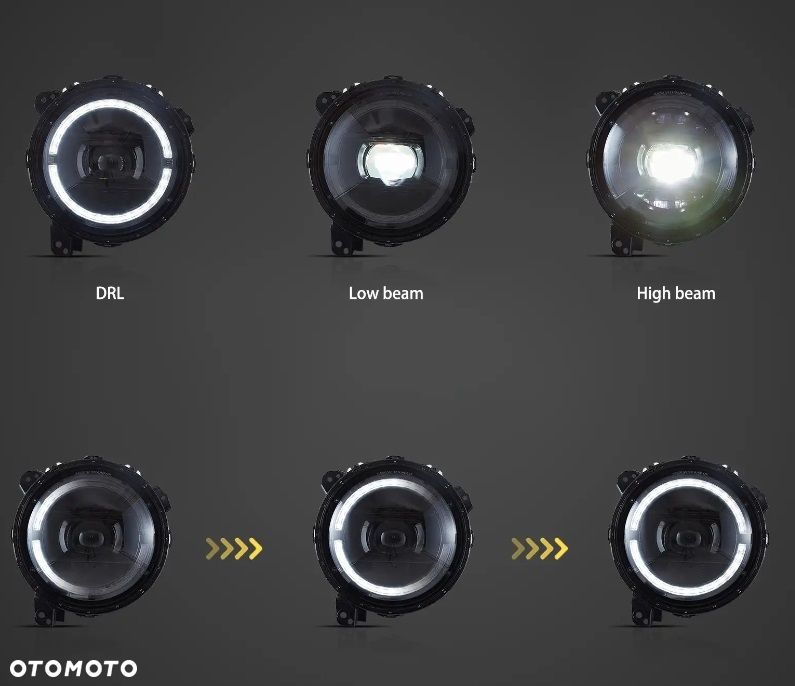 Reflektor Lampa kpl Vland Full Led Tuning Jeep Wrangler JL 4 IV Gladiator - 7