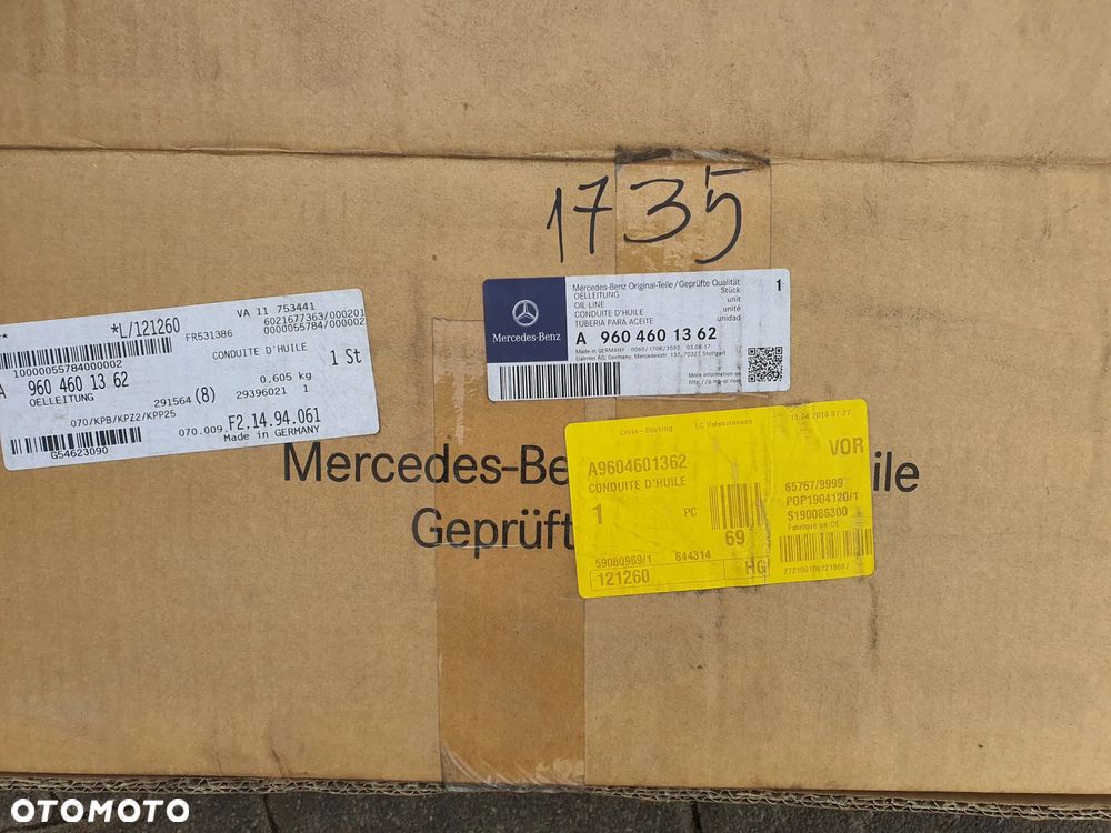 Przewód, rurka olejowa Mercedes Actros Axor MP4 Euro 6  9604601362 - 6