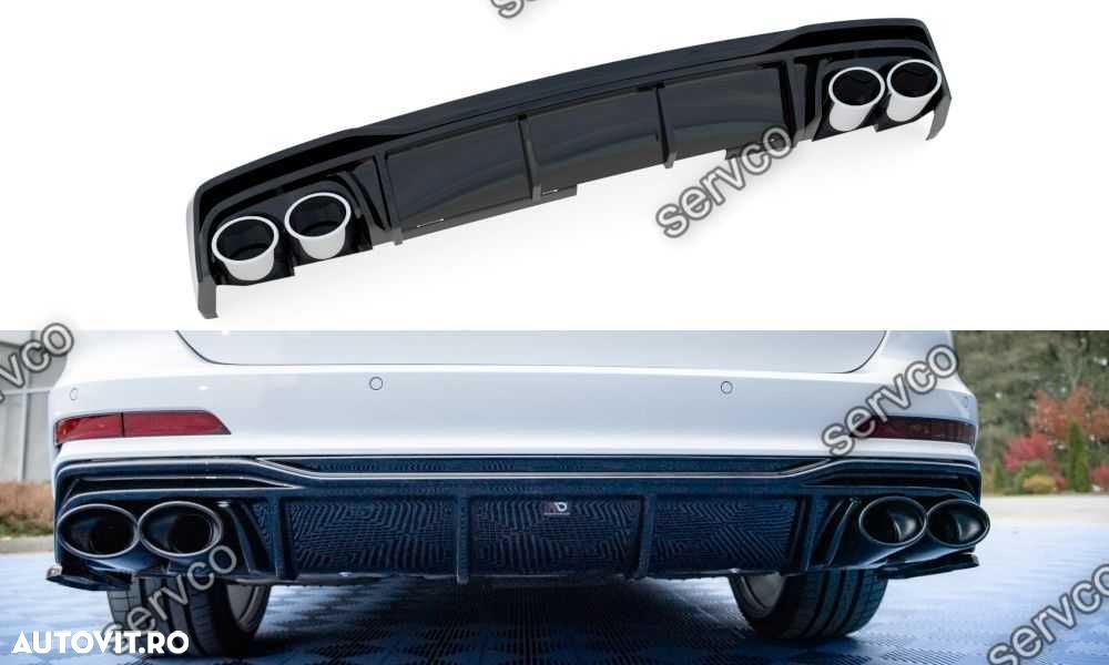 Difuzor si imitatii evacuare Audi A6 C8 S-Line 2018- v6 Maxton Design - 2