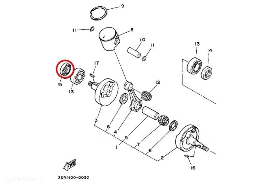SIMMERING YAMAHA 93103-32171-00 - 1