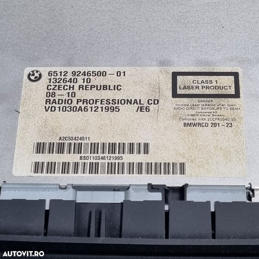 Cd player BMW X1 E84 2009 - 2015 (1467) 65129246500 - 7