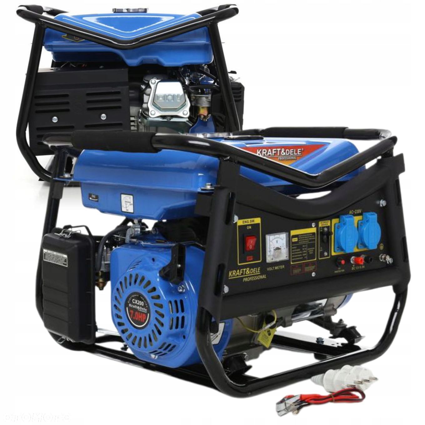 KRAFTDELE GENERATOR PRĄDOTWÓRCZY AGREGAT3000W 12V 230V 7KM BENZYNOWY KD141 - 1