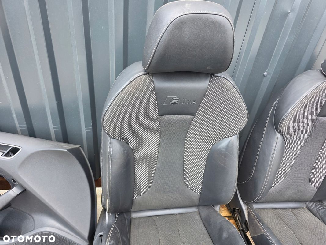 FOTEL FOTELE KOMPLET AUDI A3 8V SPORTBACK 5-DRZWI SKÓRA+MATERIAŁ S LINE ! - 11