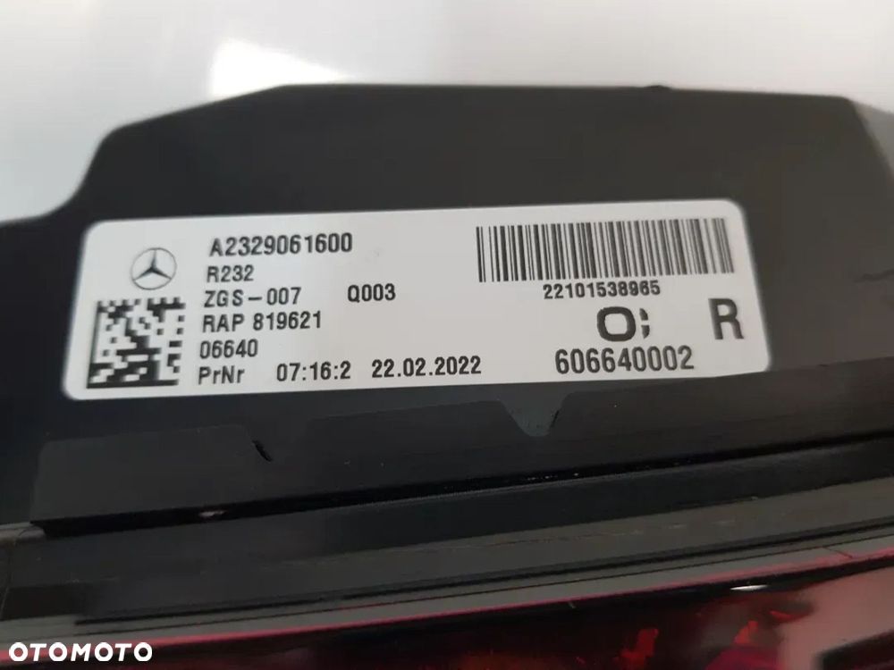 Lampa LED prawy tył tylna Mercedes AMG SL R232 W232 A2329061600 EUROPA - 7