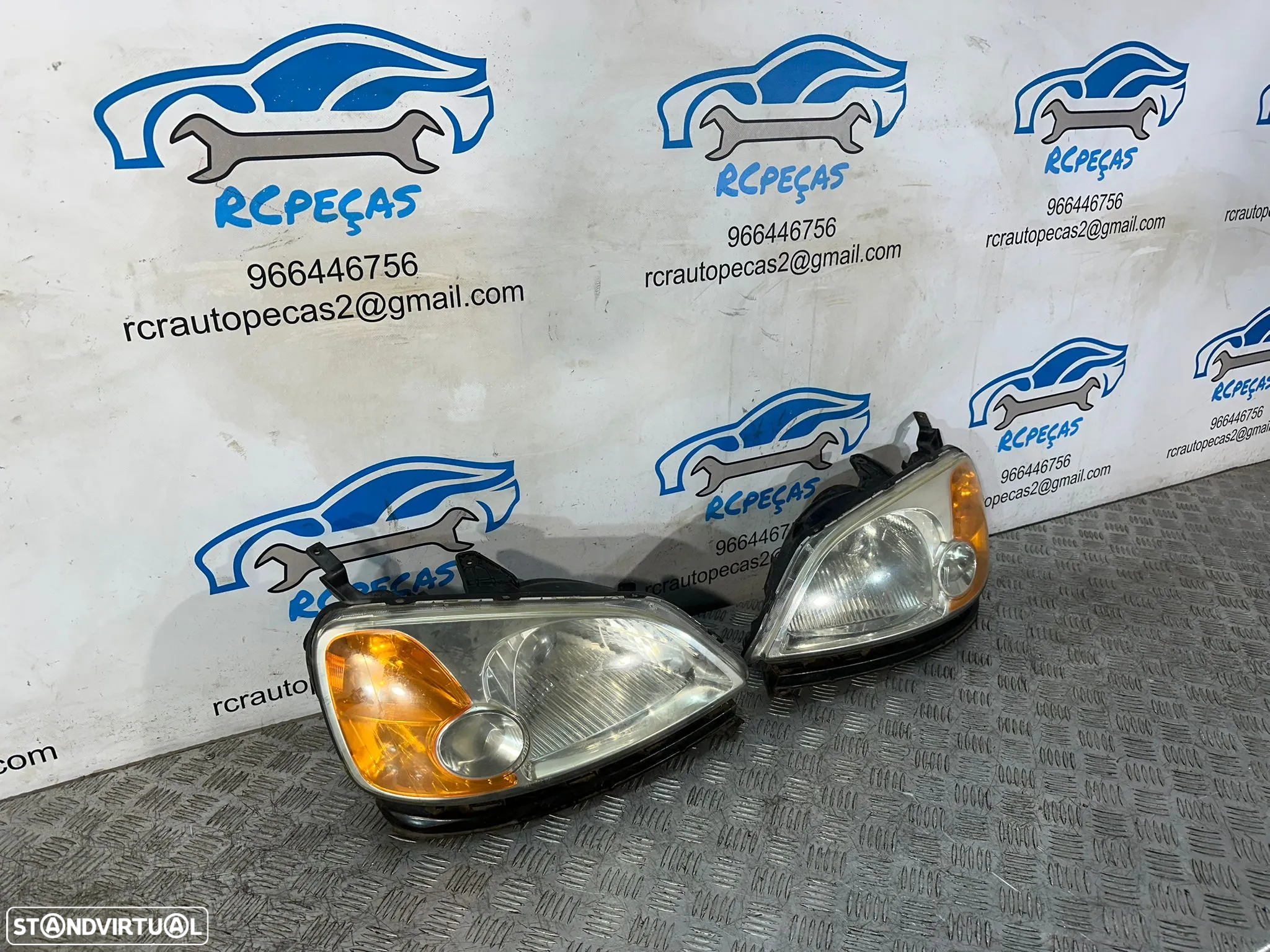 Conjunto Oticas Frente Frontais Esquerda Direita Honda Civic 7 Mk7 EP ES 2001 - 2005 - 3