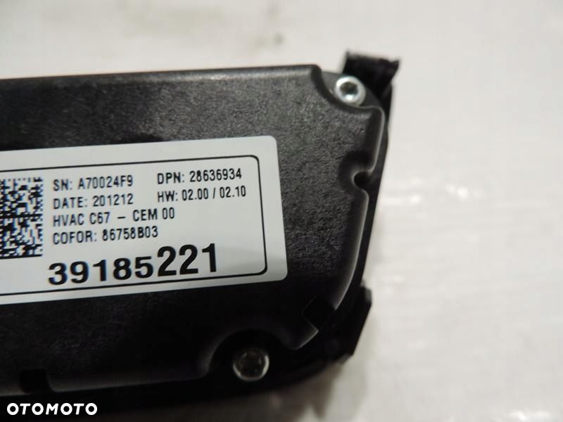 OPEL CORSA F 2020 PANEL KLIMATYZACJI 39185221 - 2