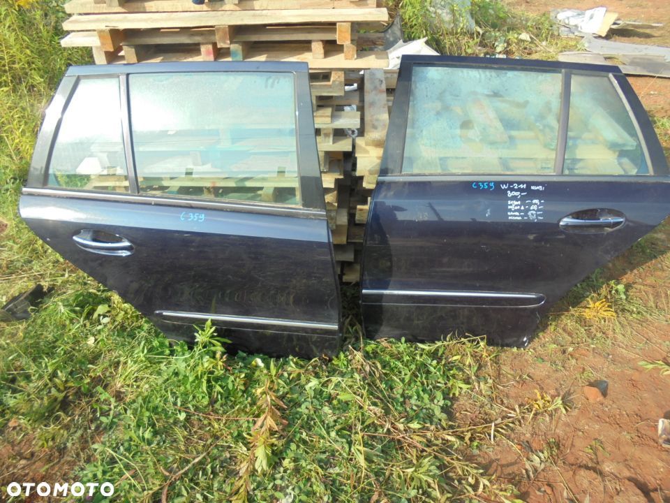 DRZWI PRAWE lub LEWE TYLNE MERCEDES E KLASA W211 KOMBI C359 C963 SZYBA ZAMEK PODNOSNIK - 1