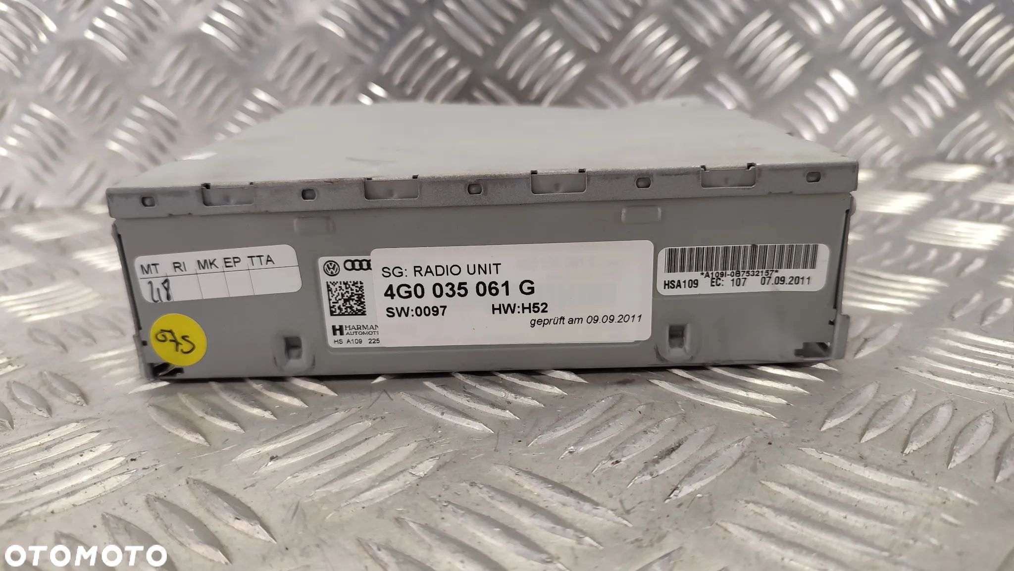 VW TOUAREG 7P 10-18R RADIO TUNER RADIOWY USZKODZONY 4G0035061 G - 1