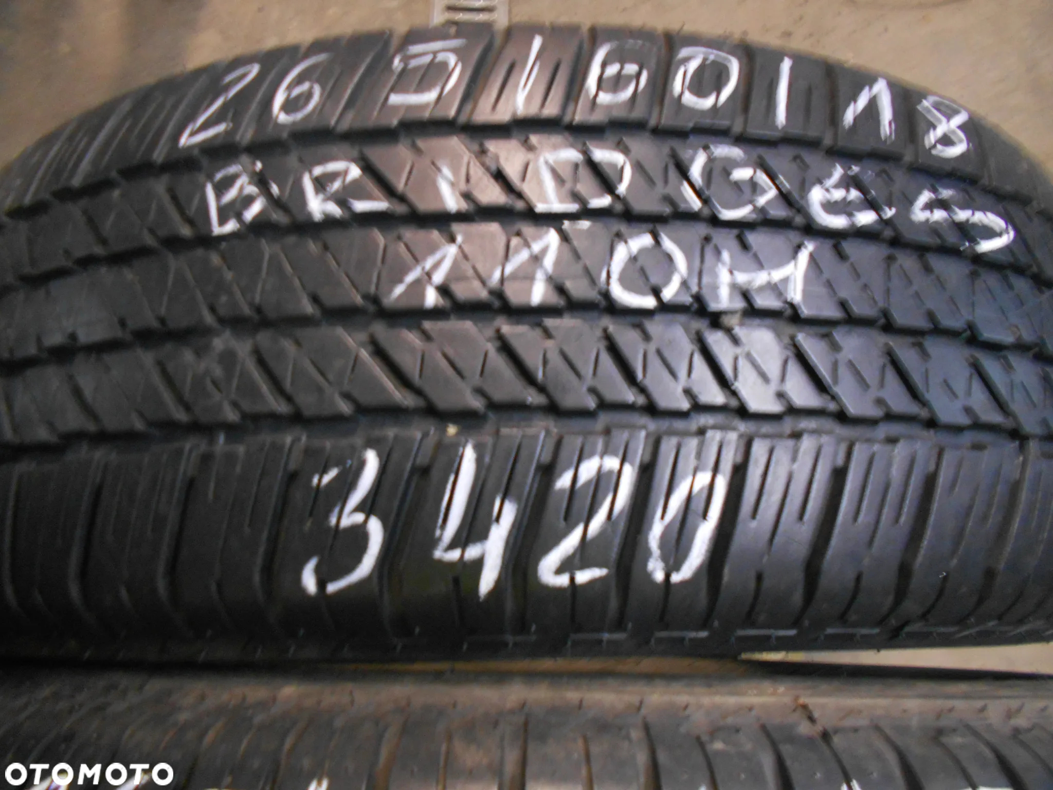 OPONY 265/60R18 BRIDGESTONE DUELER H/T 684 II DOT 3420 7.2MM - 2