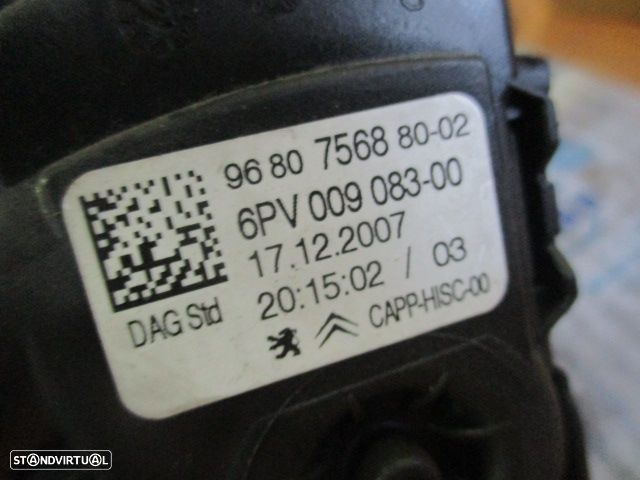 Pedal 96807568 PEUGEOT 207 2009 1.6HDI - 2