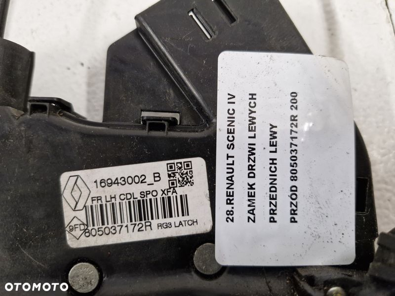 RENAULT SCENIC IV ZAMEK DRZWI LEWYCH PRZEDNICH LEWY PRZÓD 805037172R - 4