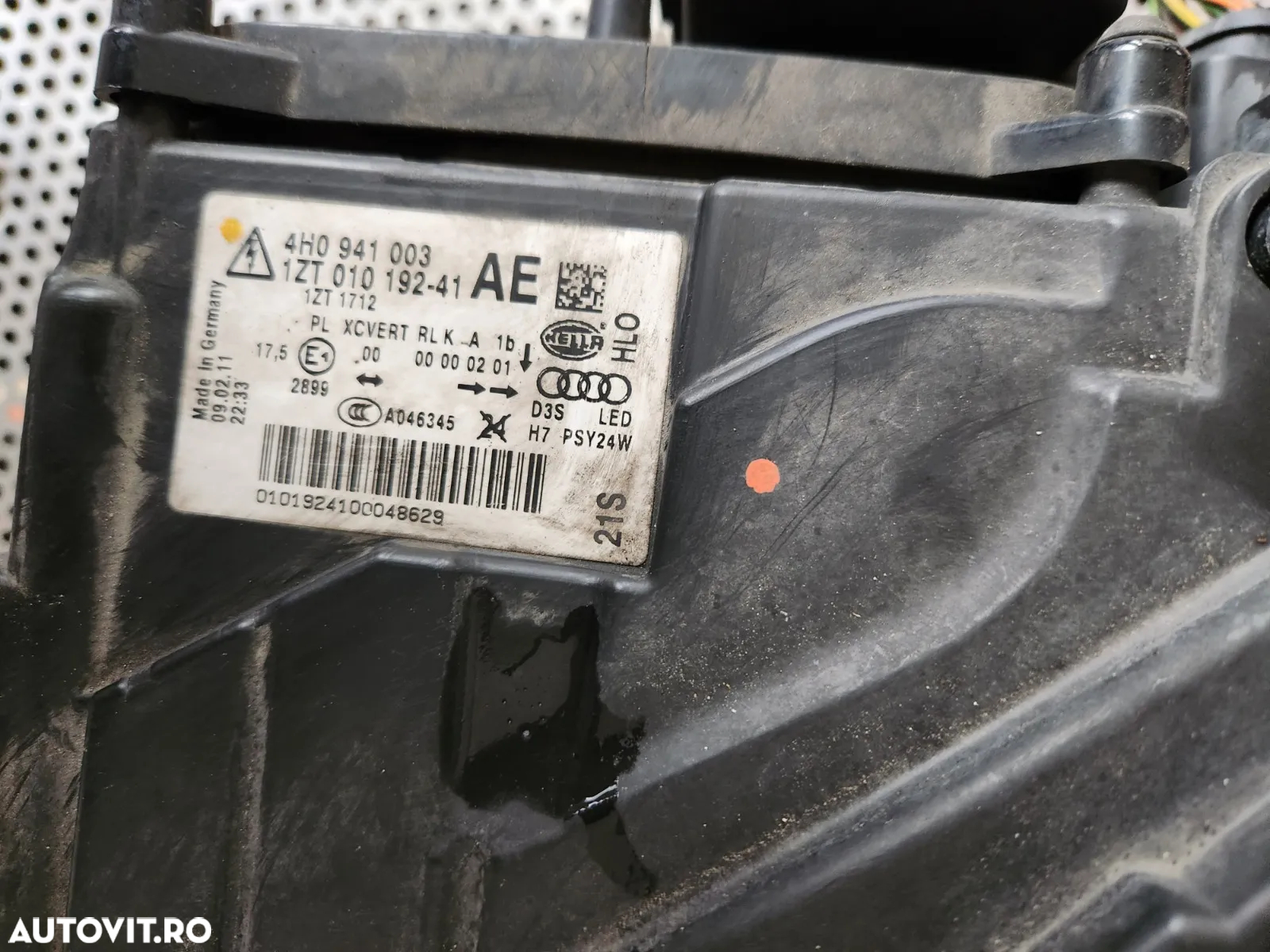Faruri Far Stanga Dreapta Audi A8 4H D4 Led Bi-Xenon Adaptiv Volan Stanga Complete Cod 4H  4H Dezme - 12