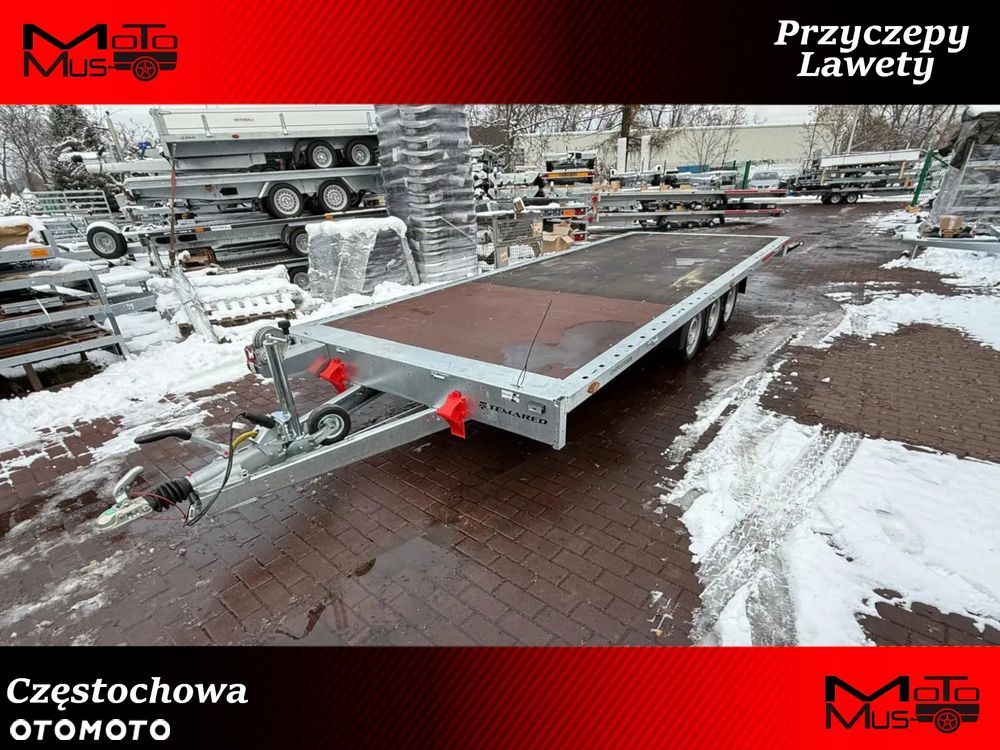 Martz Przyczepa Temared CARPLATFORM 6021/3 S 3,5T laweta platorma 6x2 3 osie najazdy koła r13c dostawa - 1
