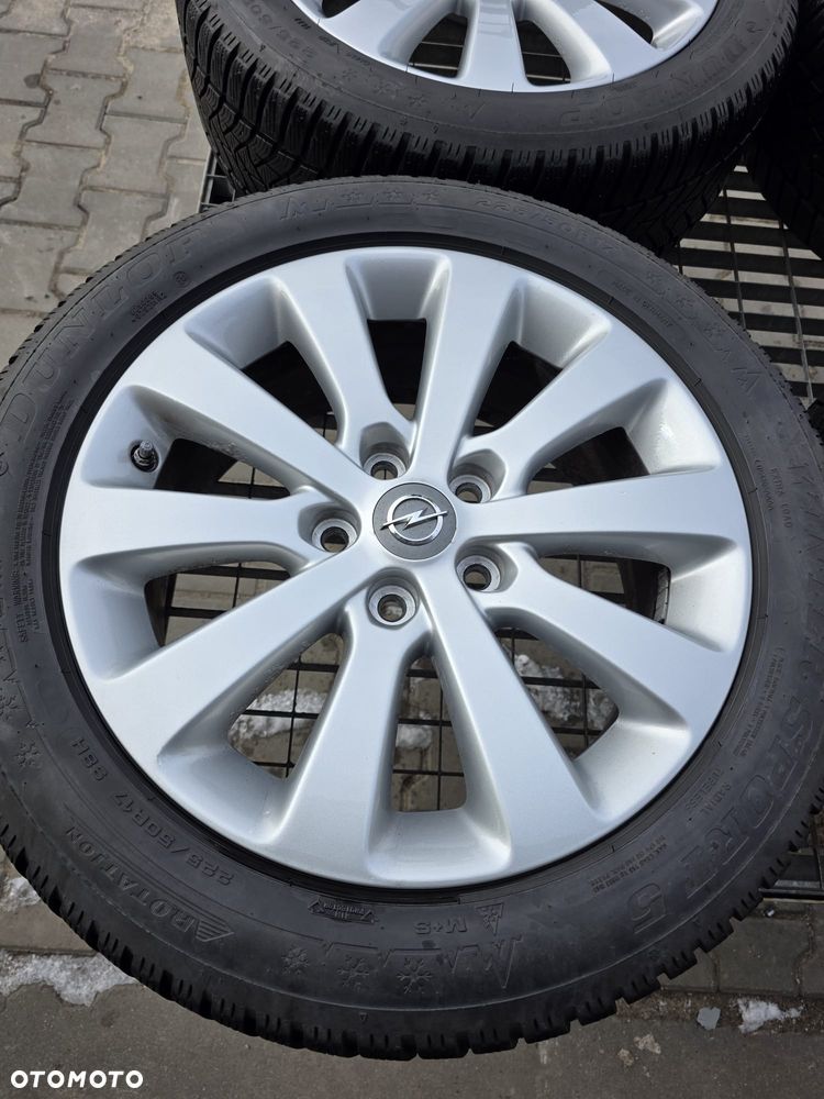 OPEL ASTRA J ZAFIRA C INSIGNIA B KOŁA 5X115 FELGI ALUMINIOWE R17 OPONY 225/50 ZIMOWE DUNLOP +CZUJNIKI TPMS - 1