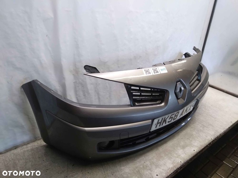 ^ ZDERZAK PRZÓD PRZEDNI RENAULT MEGANE 2 II SZARY GRAFITOWY HALOGENY - 3