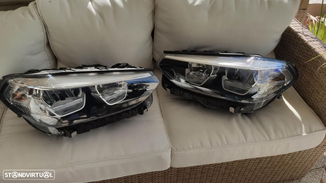 conjunto de faróis halogéneo Led BMW X3 G01 + X4 G02 - 1