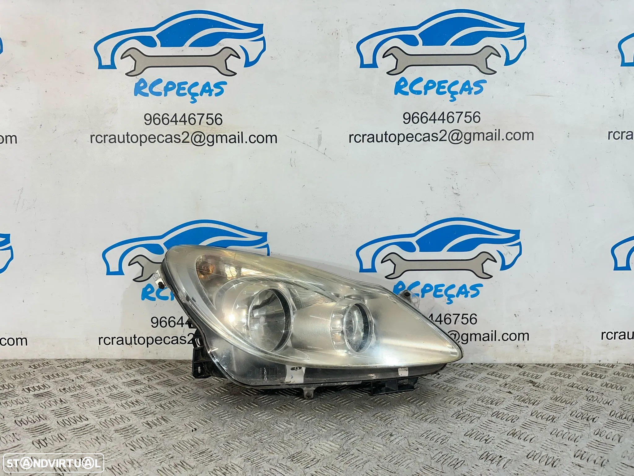 .Conjunto Oticas Farois Frontal Frente Esquerda Direita Halogenio Original GM Opel Corsa D 13186384 13186383 2006 - 2014 - 5