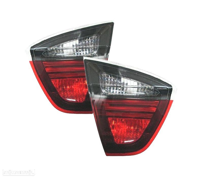 FAROLINS BMW E90 4D 05-08 FUMADO VERMELHA - 1