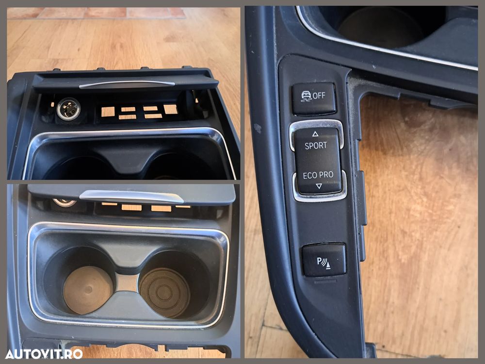 Capac ornament trim consola centrala cu suport pahare si priza, Panou butoane ESP PDC Sport consola centrala BMW F20 F36 Maner exterior deschidere haion chrome Mini R50 R52 R53 Maner exterior chrome, negru mat bmw Seria 3 E46 - 3