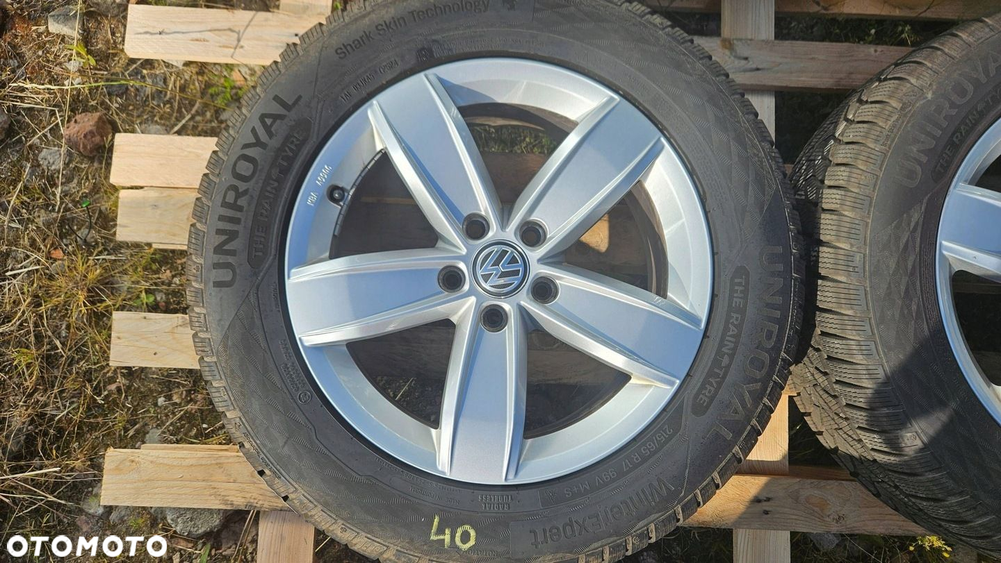 FELGI VW TIGUAN 6.5x17" ET38 5NA071497 OPONY UNIROYAL 215/65 R17 MS - 2