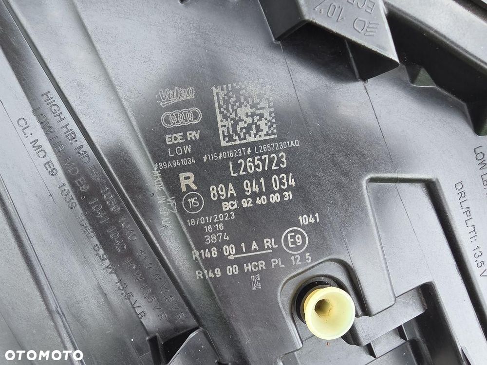 AUDI Q4 E-TRON 89A Lampa prawa przód Kompletna Full Led Basic Led 89A941034 - 10