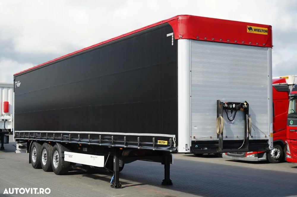 Wielton CORTINĂ STANDARD / REMORCA DIN OȚEL - 9 M / AXĂ CULISANTĂ / SAF / ACOPERIȘ CULISANT / - 1