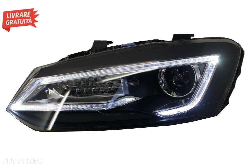 Faruri LED XENON HID VW Polo 6R / 6C / 61 (2011-2017) Devil Eye Look- livrare gratuita - 7