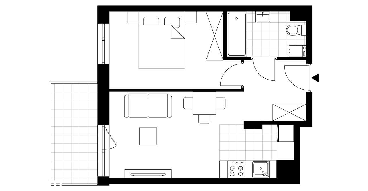 2-pokojowe mieszkanie 36m2 + balkon Bez Prowizji - Pełny obrazek: 4/24