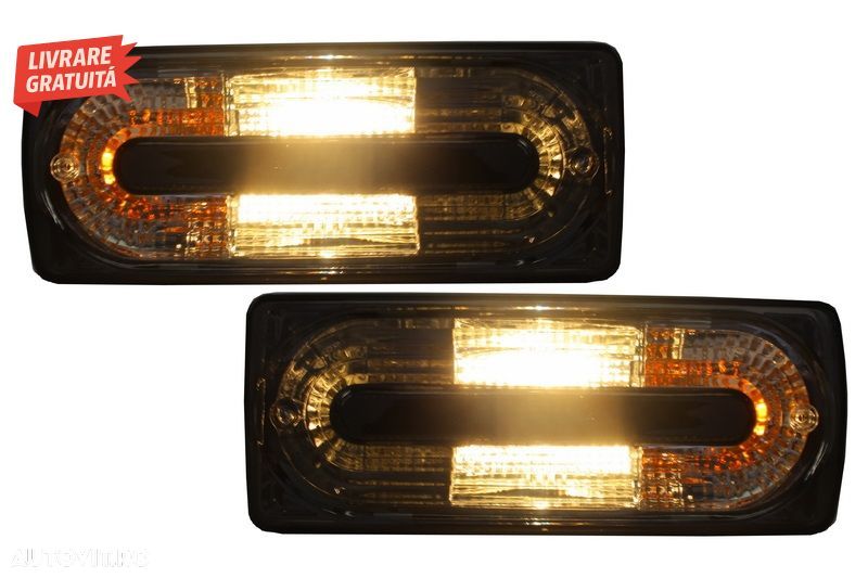 Stopuri Negru Fumuriu Mercedes W463 G-Class (1989-2015) G55 Design- livrare gratuita - 6