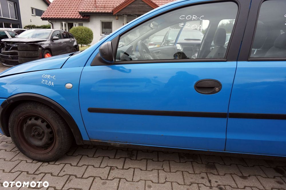 DRZWI PRZEDNIE LEWE CORSA C III 5D HB Z20A  NIEBIESKI OPEL 1999-2003 - 3
