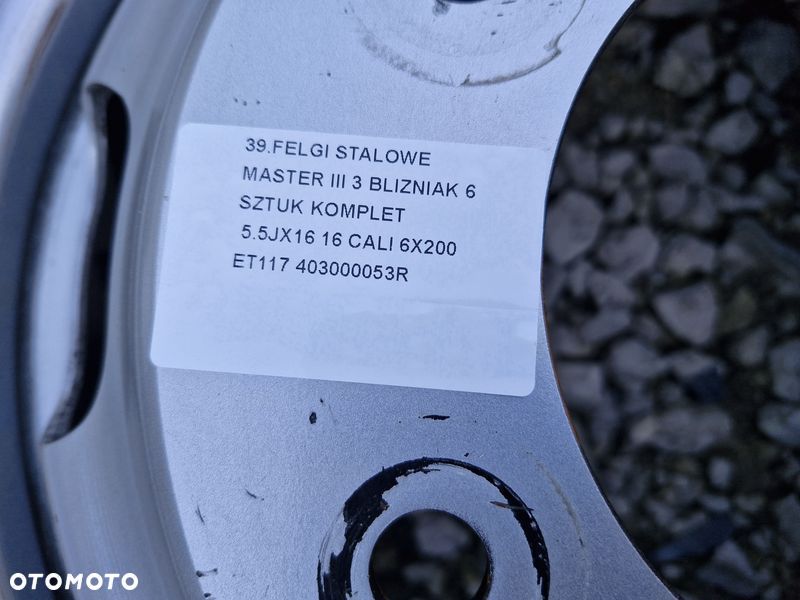 MASTER III MOVANOB BLIŹNIAK MASCOTT FELGI STALOWE 16 5.5J 6x200 ET117 403000053R - 5