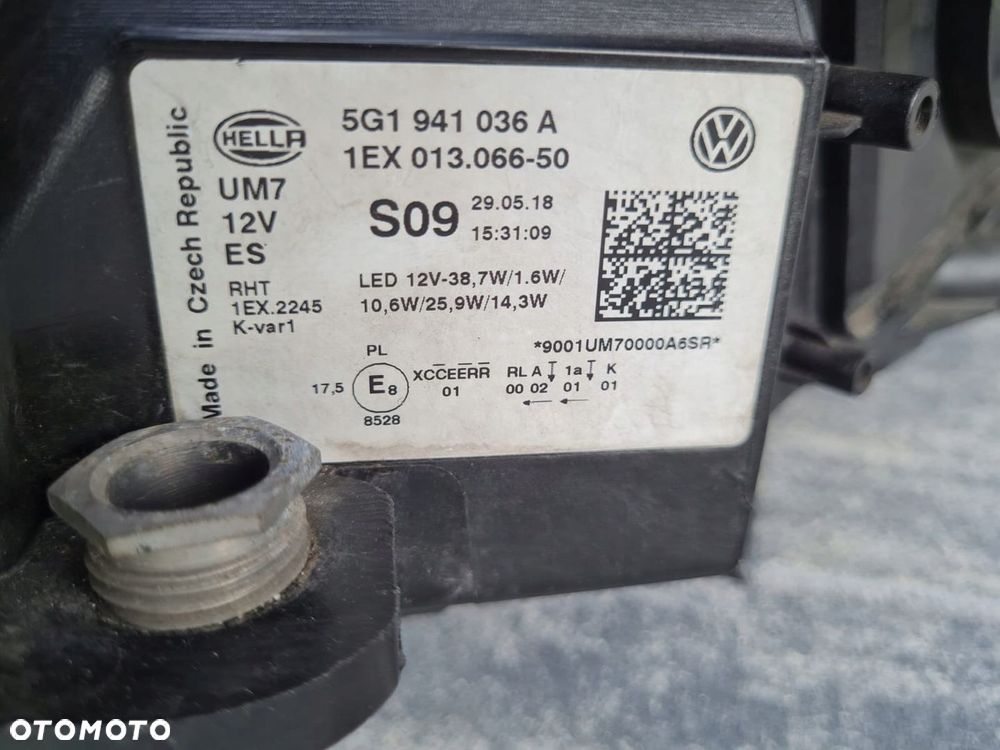 VW GOLF VII 7 GTI LIFT Lampy przód Full Led 5G1941035A 5G1941036A - 14