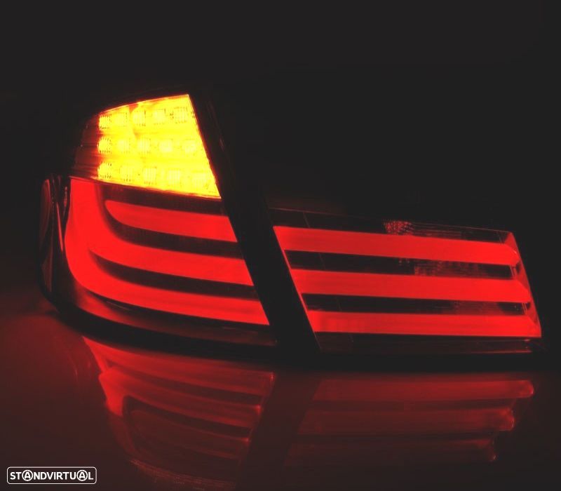 FAROLINS TRASEIROS PARA BMW SERIE 5 F10 10- LIGHT BAR FUNDO CINZA - 5