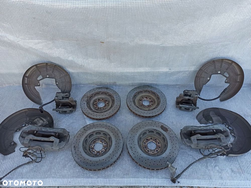 AUDI A8 S8 W12 D3 HAMULCE BREMBO KPL PRZÓD TYŁ CERAMIKA TARCZE ZACISKI - 9