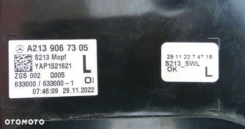 MERCEDES E-KL W213 KOMBI LIFT 20- LAMPA TYLNA LEWA LED ORYGINAŁ A2139067305 - 5