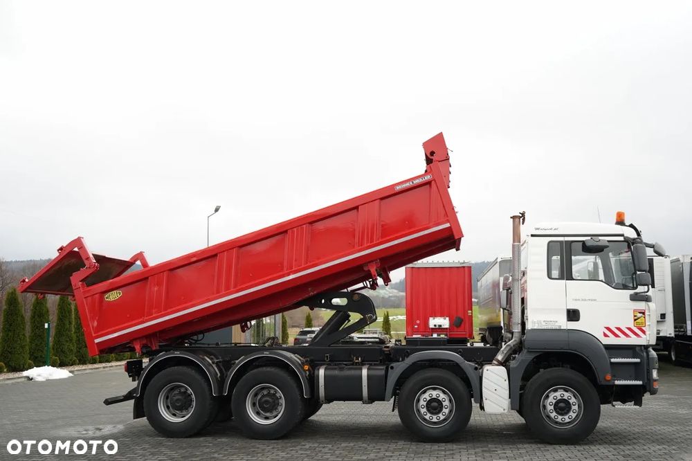 MAN TGA 35.400 / 8X4 / WYWROTKA 2 STR. / HYDROBURTA / HYDROKLAPA / MANUAL / MEILLER KIPPER - 5