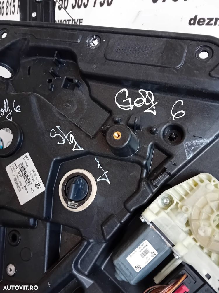 Macara Geam Electrica Stanga Dreapta Fata Completa Vw Golf 6 VI An 2008-2013 - 9