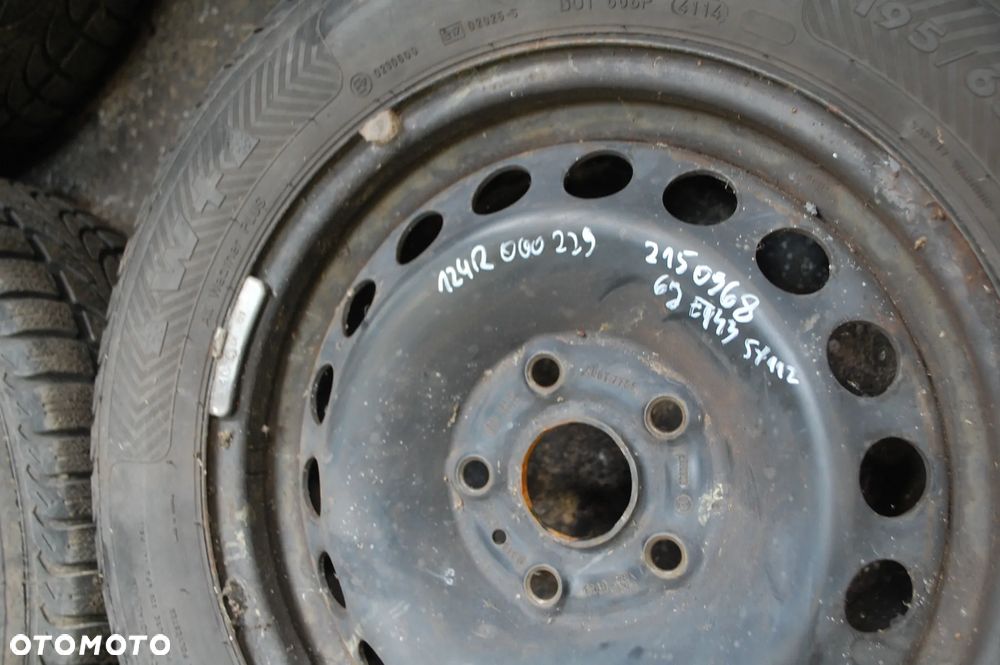 KOŁA FELGI STALOWE + OPONY ZIMOWE 2150968 5X112 ET43 6J 195/65R15 VW TOURAN I CADDY AUDI A3 SKODA SEAT - 8