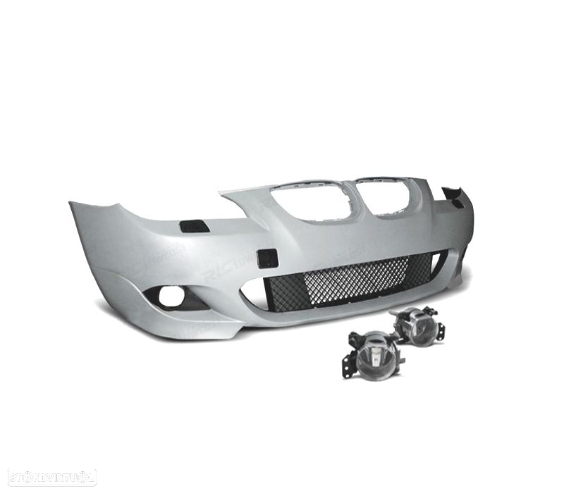 PÁRA-CHOQUES FRONTAL BMW E60 E61 03-10 SEM PDC PACK M + FARÓIS NEVOEIRO - 2