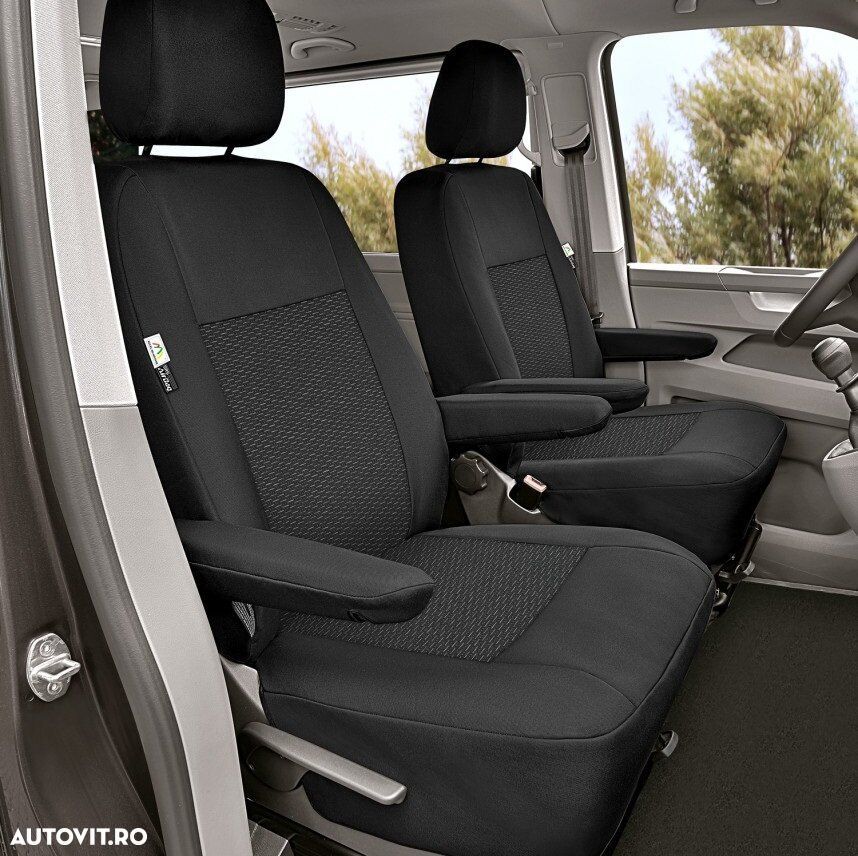 Husa scaune pentru VW T5 2003-2015 si VW T6 din 2015, 1+1 - 2
