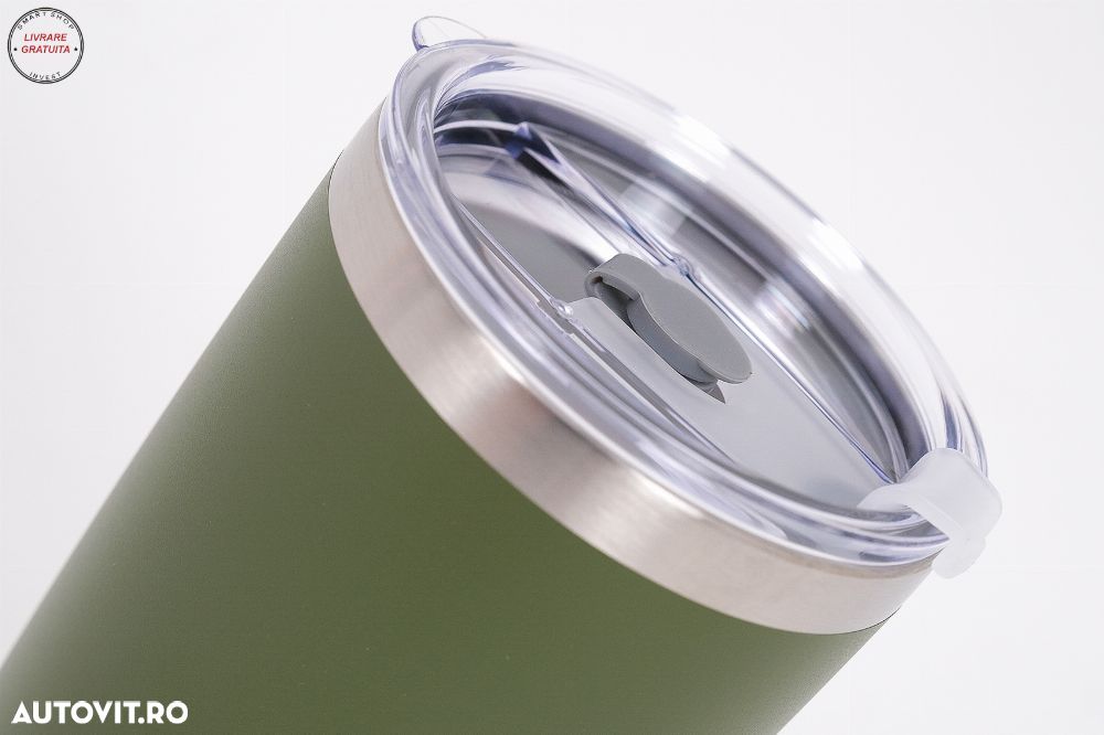 Cana Termoizolanta Otel Inoxidabil SS304 cu Capac Perete Dublu 590ml Verde- livrare gratuita - 4