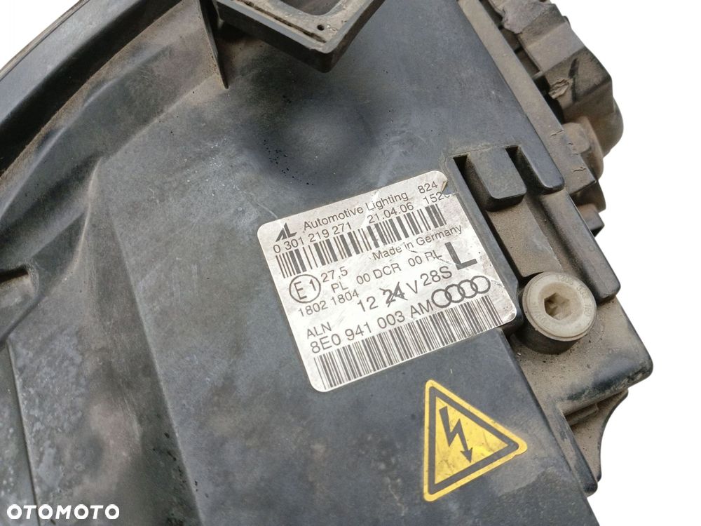 LAMPA LEWY PRZÓD AUDI A4 B7 (2004-2008) 2.0 TDI 140KM 8E0941003AM - 7