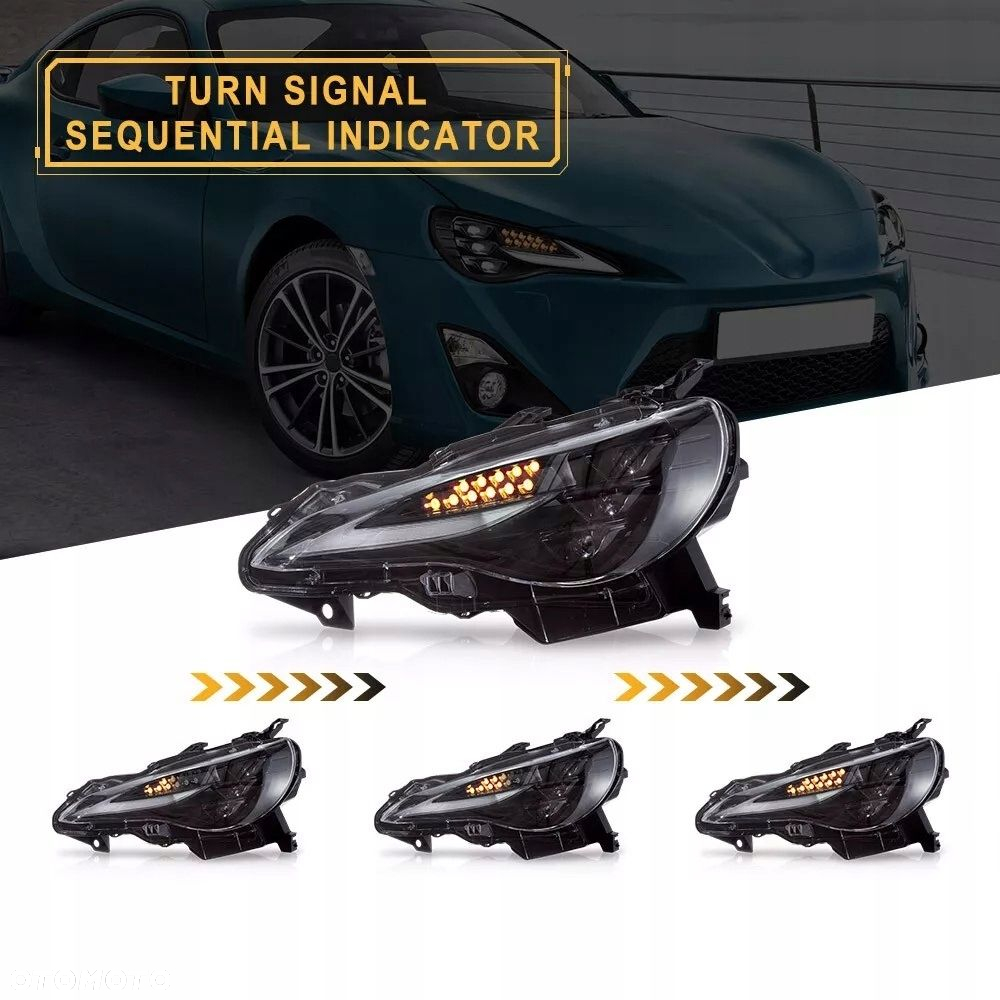 Reflektory Lampy kpl Full Led Neon Tuning RGB Toyota GT86 Gt-86 Frz Brz - 6