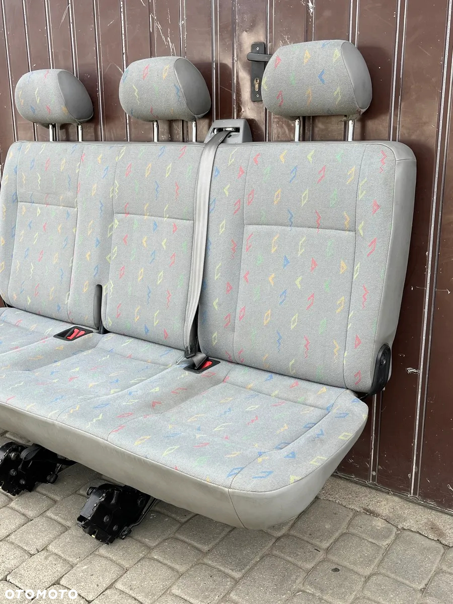 KANAPA ŁAWKA TRÓJKA 3 RZĄD TYŁ FOTEL INKA INCA VW T5 LIFT T6 CARAVELLE TRANSPORTER EU - 9