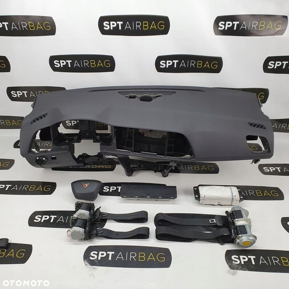 ATECA CUPRA DESKA ROZDZIELCZA KONSOLA KOKPIT PULPIT PODUSZKI AIRBAG AIR BAG PASY KIT SET - 1