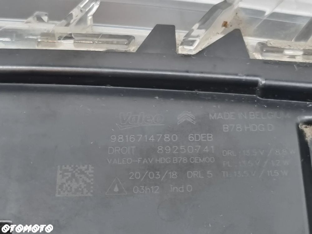 CITROEN C4 II GRAND PICASSO HALOGEN LEWY PRAWY DRL 9816714780 9816714880 - 6