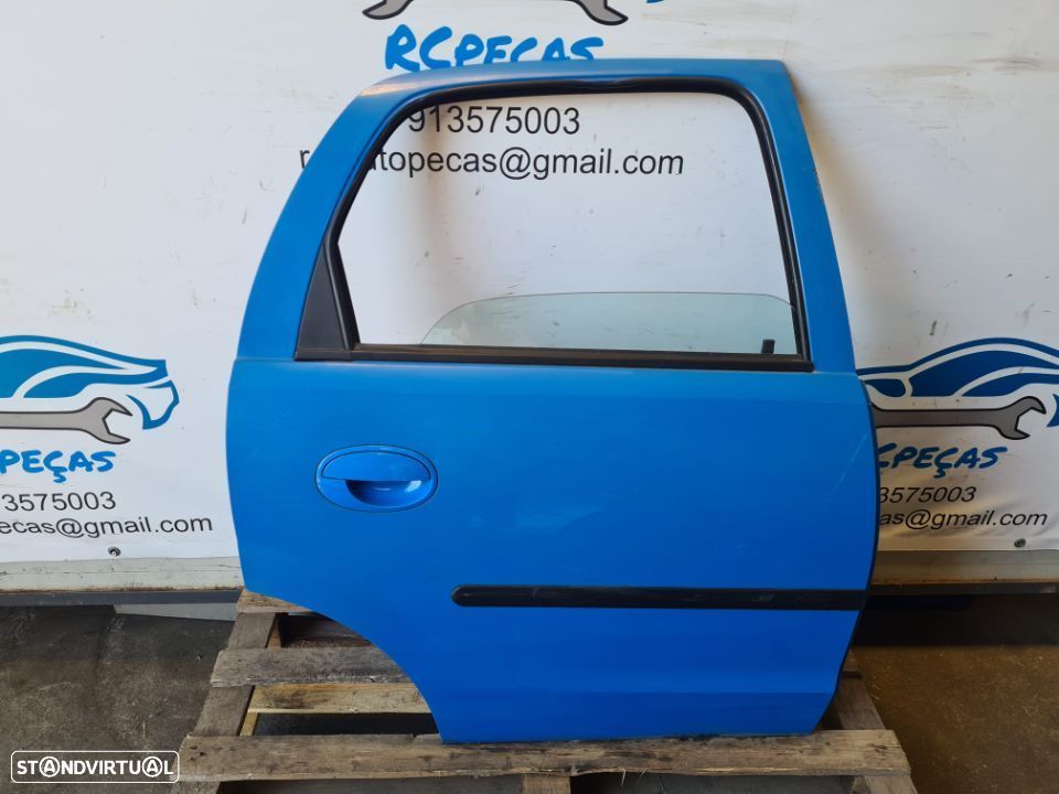 PORTA TRASEIRA TRÁS DIREITA OPEL CORSA C 5 PORTAS FECHO ELEVADOR MOTOR PUXADOR VIDRO - 3