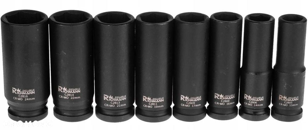 KLUCZE NASADOWE NASADKI UDAROWE 1/2 13-24 mm 8szt - 2